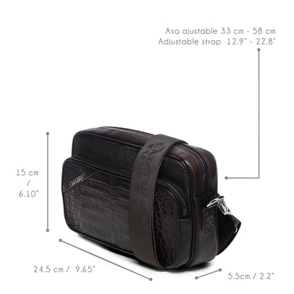 Men Cuadra Caiman Zipper Bag DU755