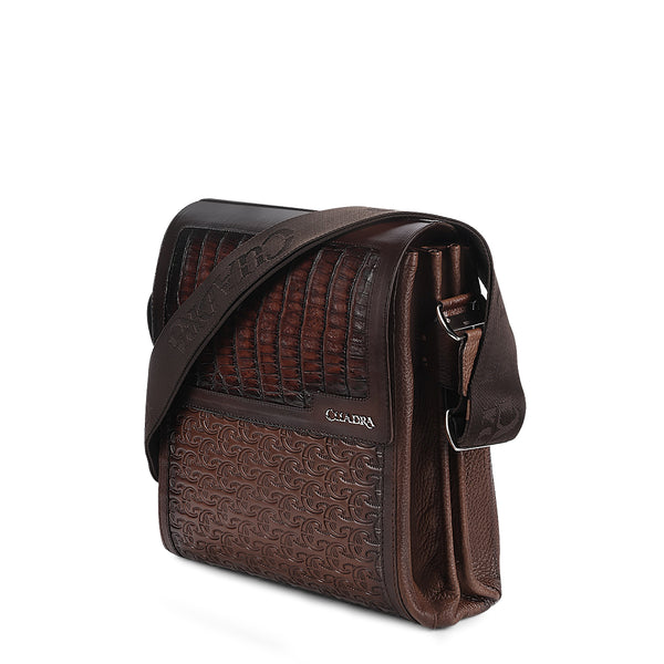 Men Cuadra Caiman Bag DU644