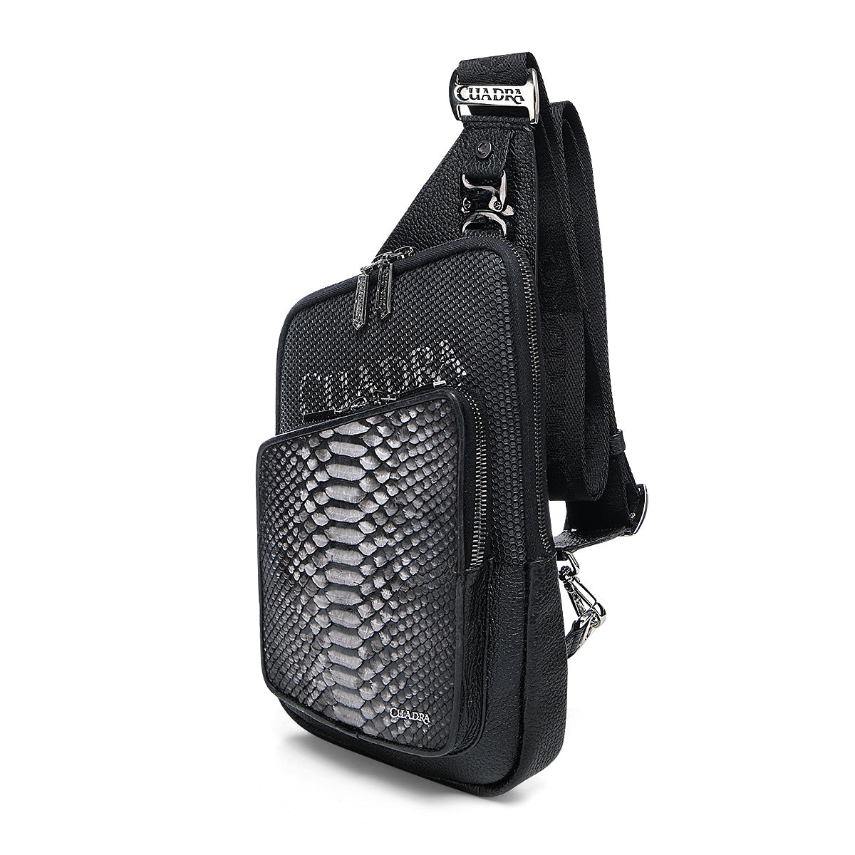 Men Cuadra Python Zipper Bag DU728