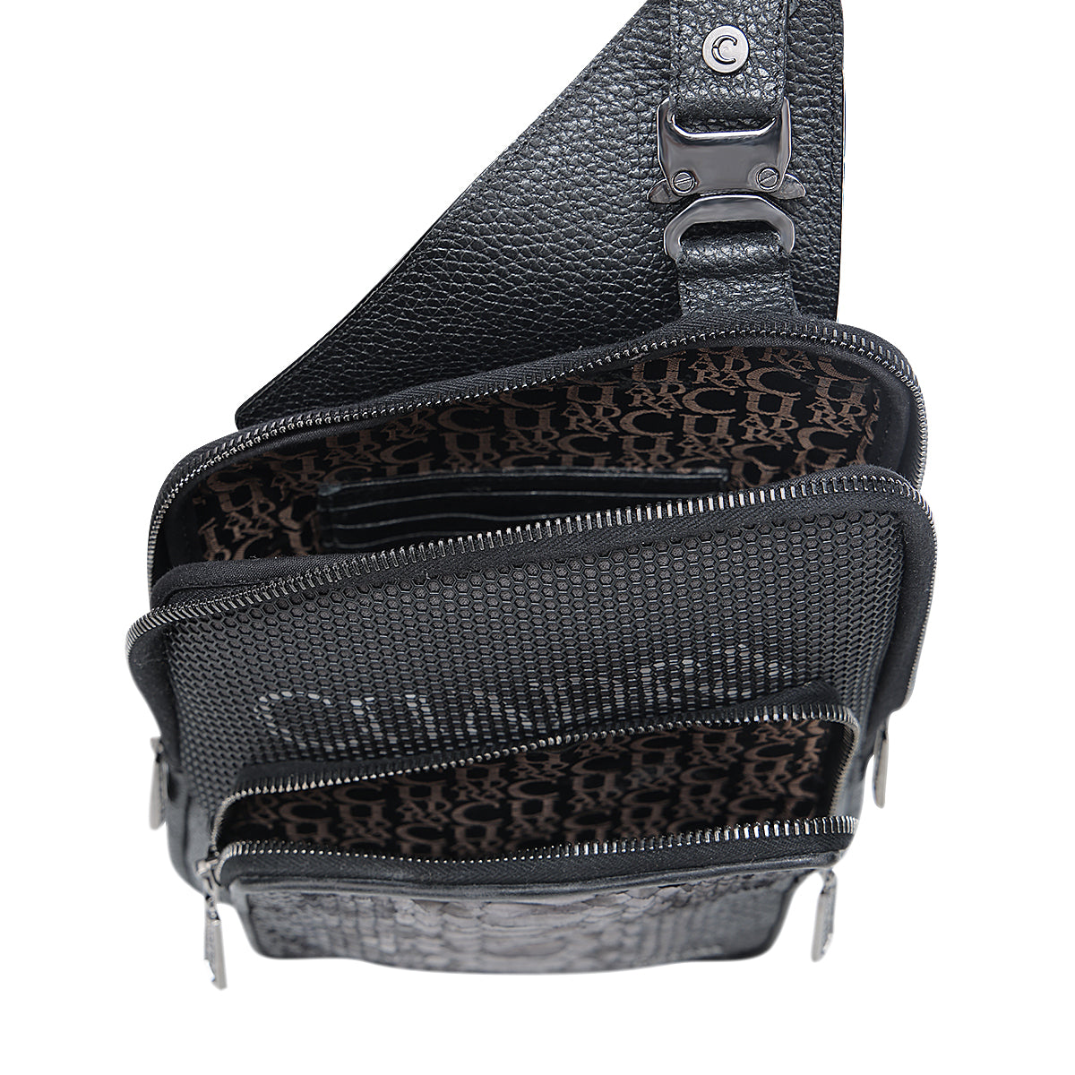 Men Cuadra Python Zipper Bag DU728