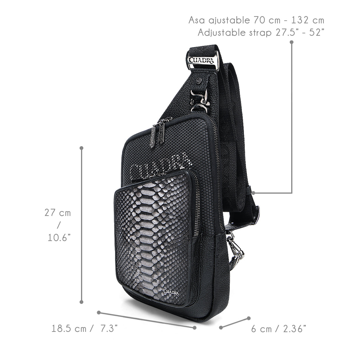 Men Cuadra Python Zipper Bag DU728
