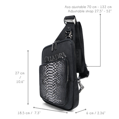Men Cuadra Python Zipper Bag DU728