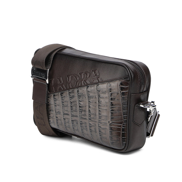Men Cuadra Alligator Zipper Bag DU729