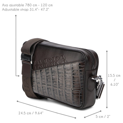 Men Cuadra Alligator Zipper Bag DU729
