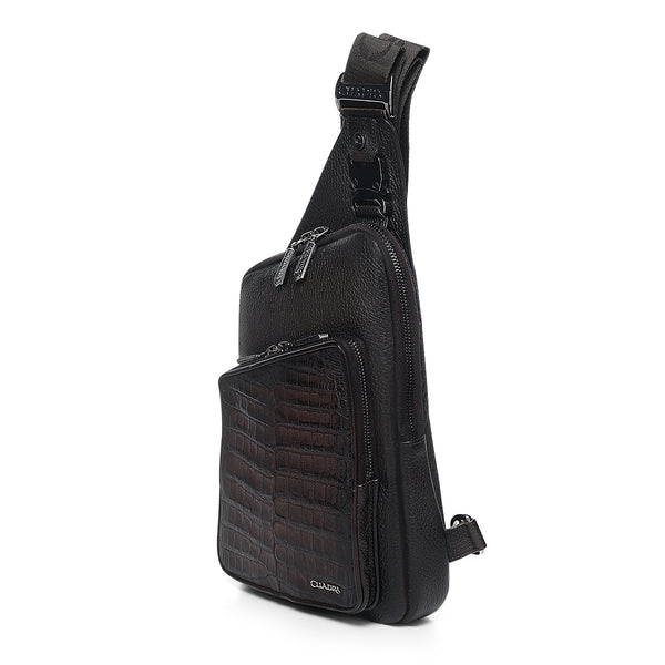Men Cuadra Caiman Zipper Bag DU760