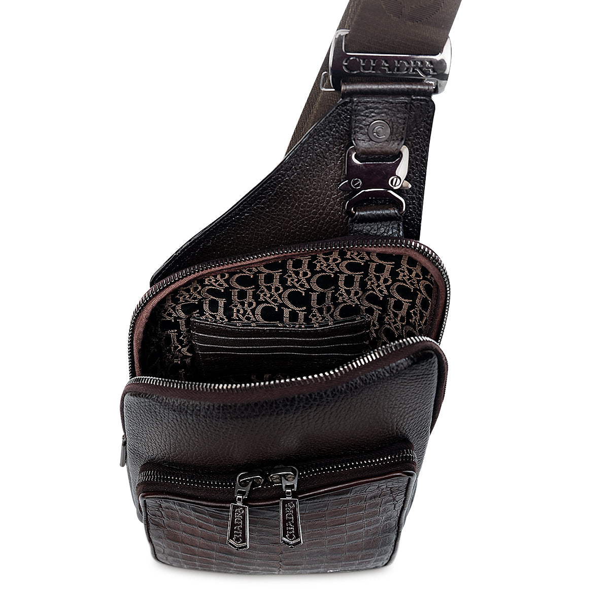 Men Cuadra Caiman Zipper Bag DU760