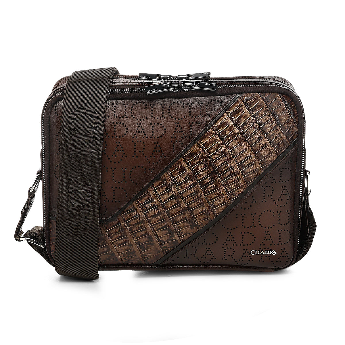 Men Cuadra Caiman Zipper Bag DU809-BG