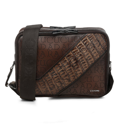 Men Cuadra Caiman Zipper Bag DU809-BG