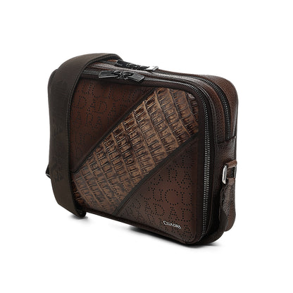 Men Cuadra Caiman Zipper Bag DU809-BG