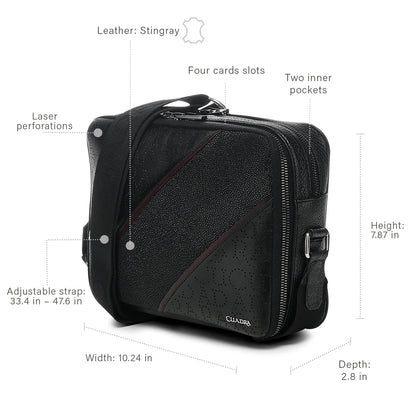 Men Cuadra Stingray Zipper Bag DU810-BG