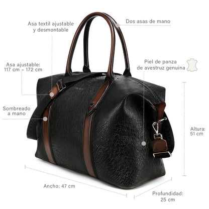Men Cuadra Ostrich Travel Bag DU812