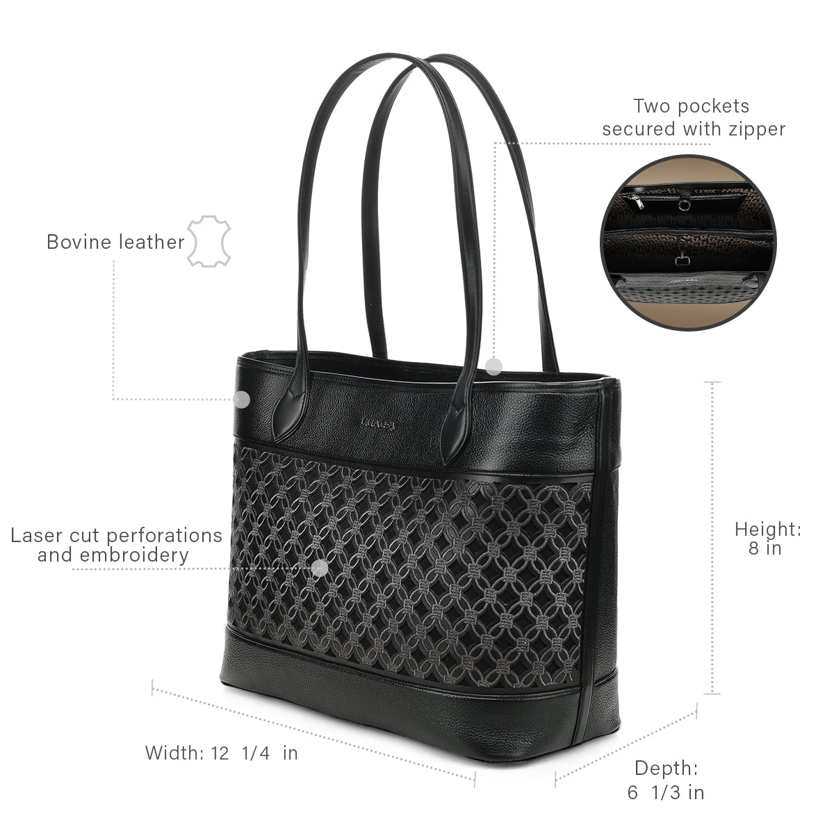 Women Cuadra Cowhide Bag DU819