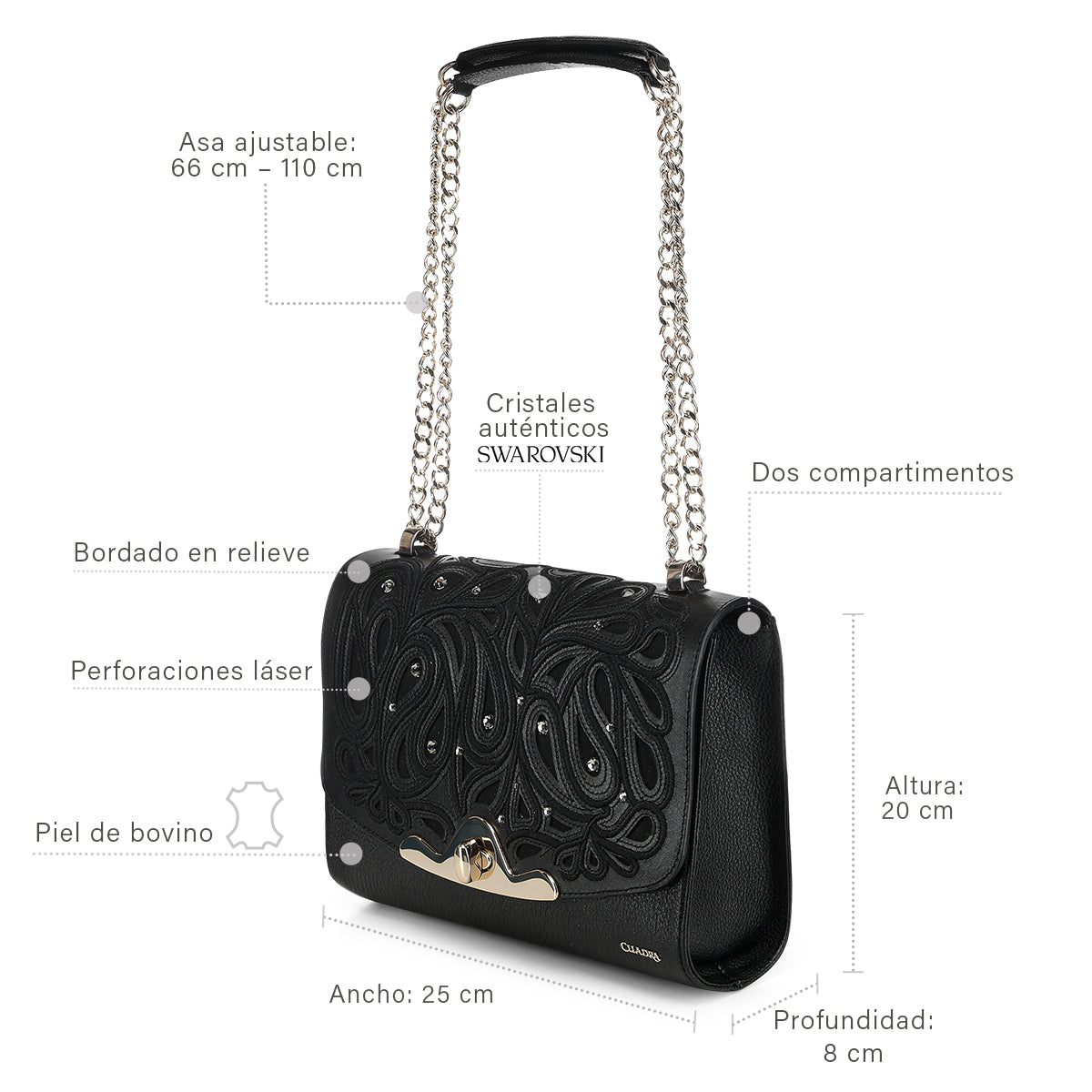 Women Cuadra Cowhide Bag DU822