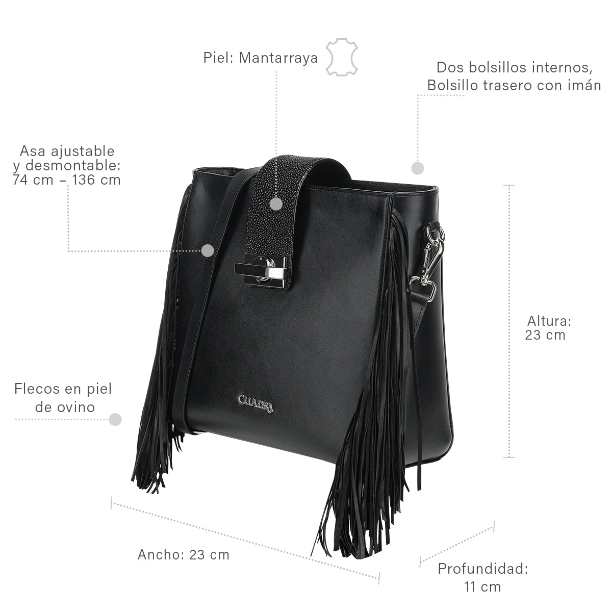 Women Cuadra Stingray Stiching Bag DU831