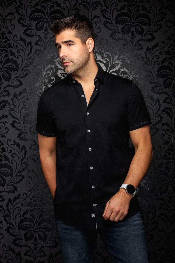 Men Au Noir Knit Shirt (SS) Brahea Black