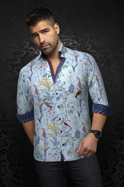 Men Au Noir Shirt Brasi Light Blue