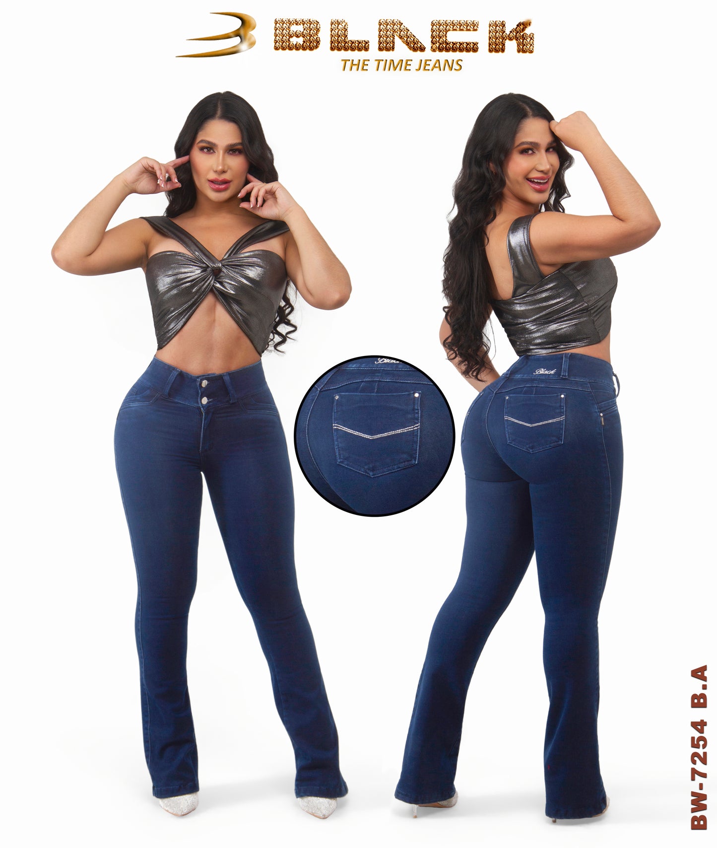 Women Black Jean BW-7254 B.A