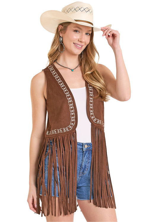 Women Rock&Roll Vest Brown BW98C08110