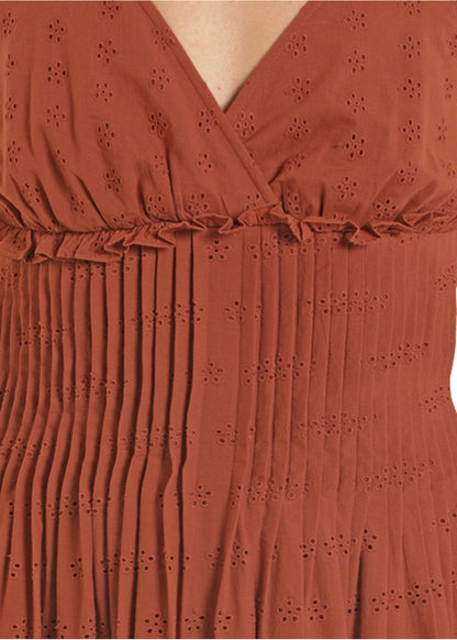Women Rock&Roll Maxi Dress Rust BWD0R08108