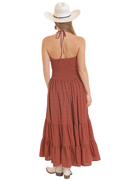 Women Rock&Roll Maxi Dress Rust BWD0R08108