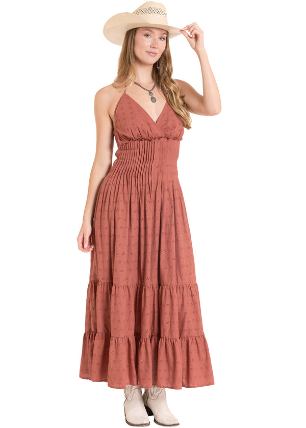 Women Rock&Roll Maxi Dress Rust BWD0R08108