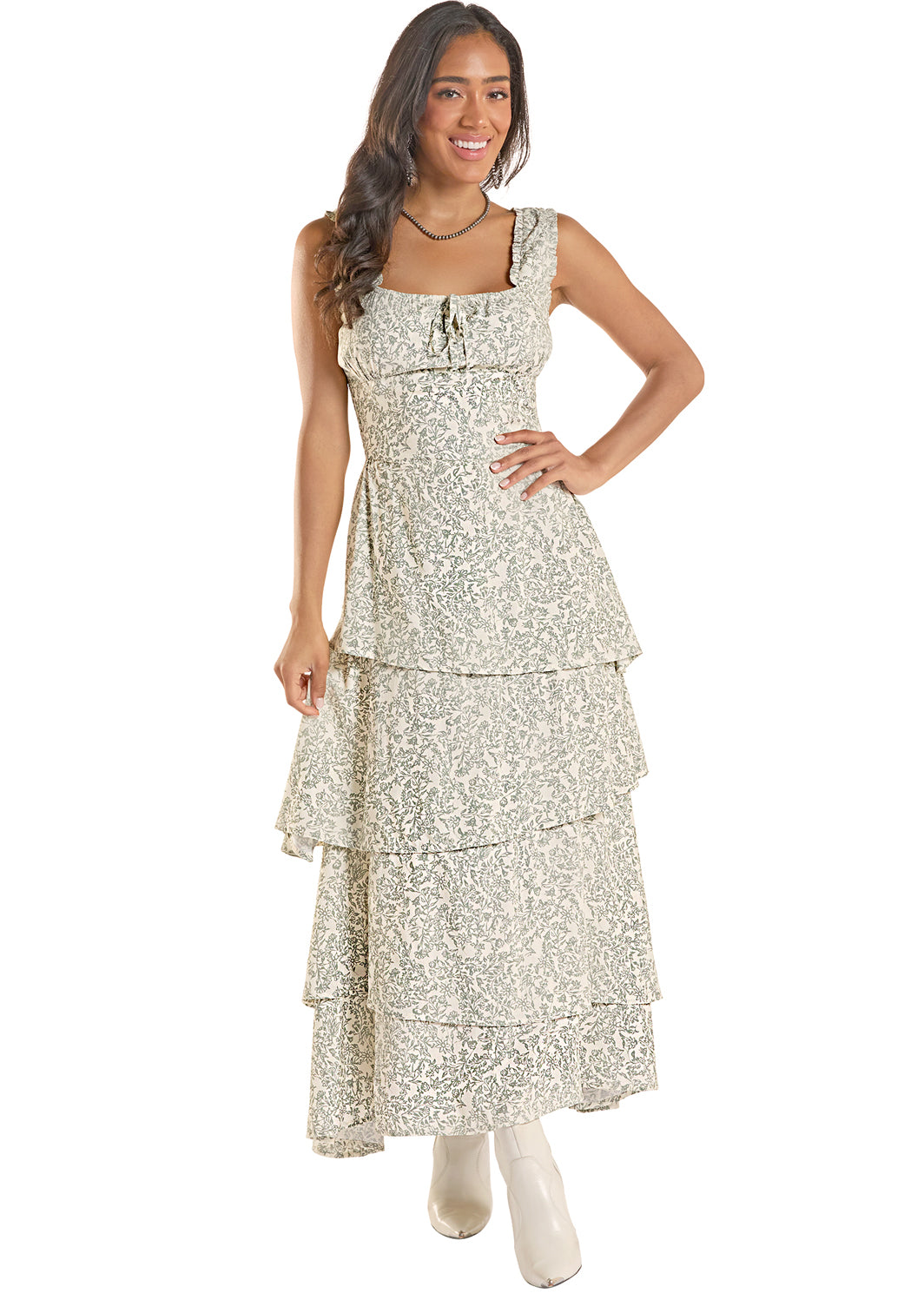 Women Rock&Roll Tiered Dress BWD0R08774