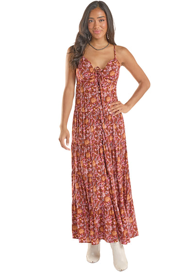 Women Rock&Roll Halter Maxi Dress BWD0R08800