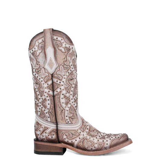 Cowhide Boots, Square Toe - Women Corral Boots C4045