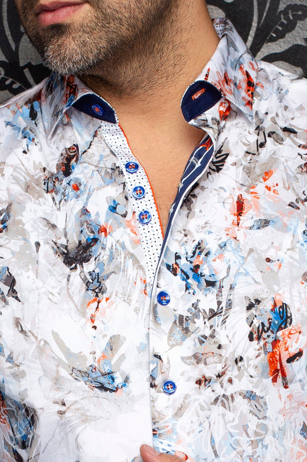 Men Au Noir Woven Shirt Cebu White