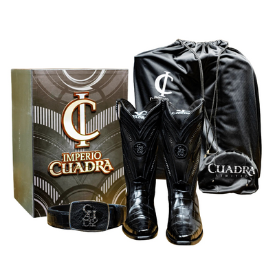 Imperio Cuadra Black Alligator Boots - Men Cuadra Boot CU734 - El Rodeo Western Boutique