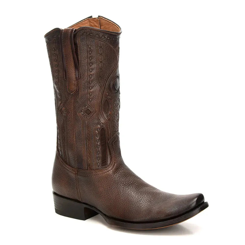 Elevate Your Western Style with the Finest Luxury Deer Leather Boots: Handcrafted Cuadra Boots for the Modern Gentleman - Men Cuadra Boot CU251