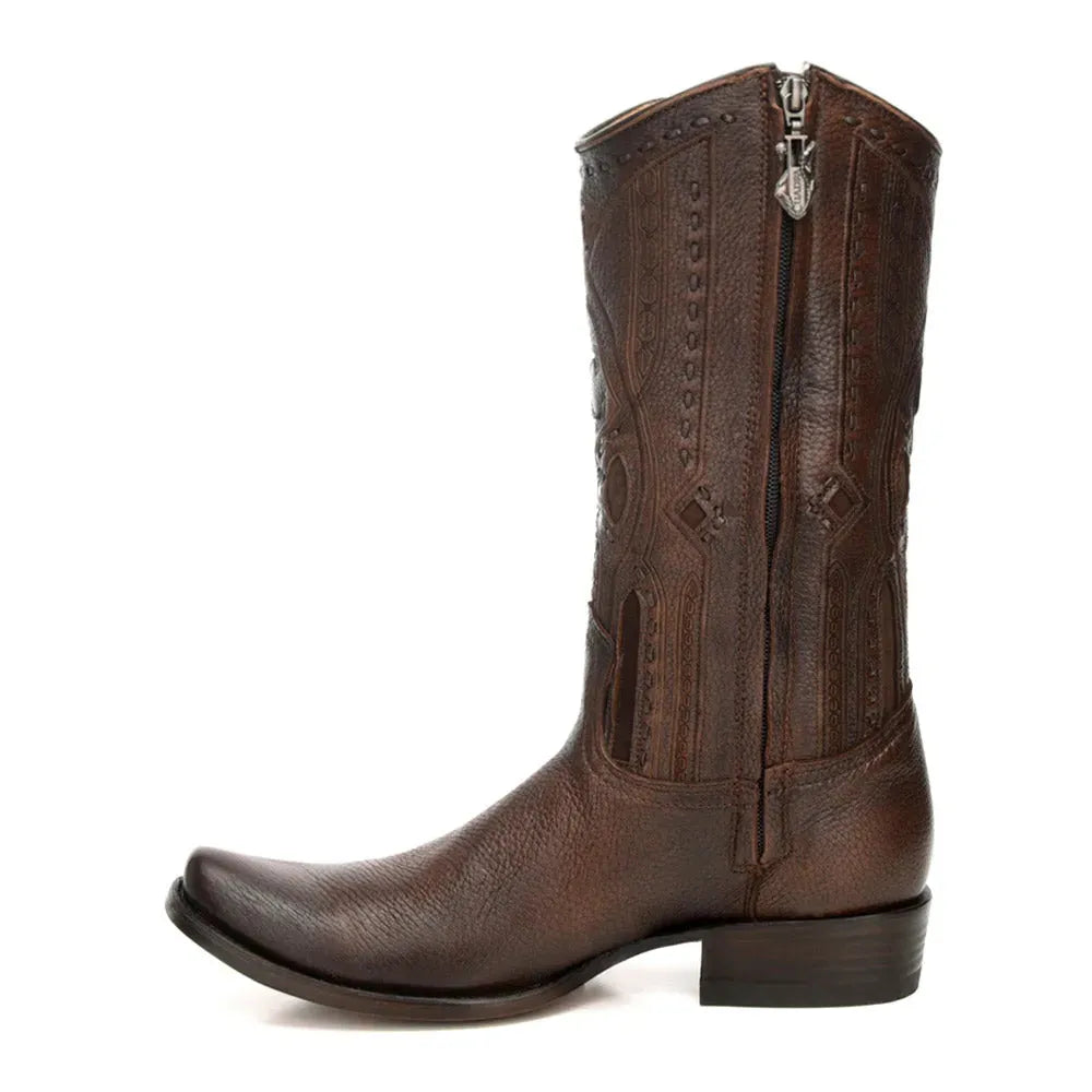Elevate Your Western Style with the Finest Luxury Deer Leather Boots: Handcrafted Cuadra Boots for the Modern Gentleman - Men Cuadra Boot CU251