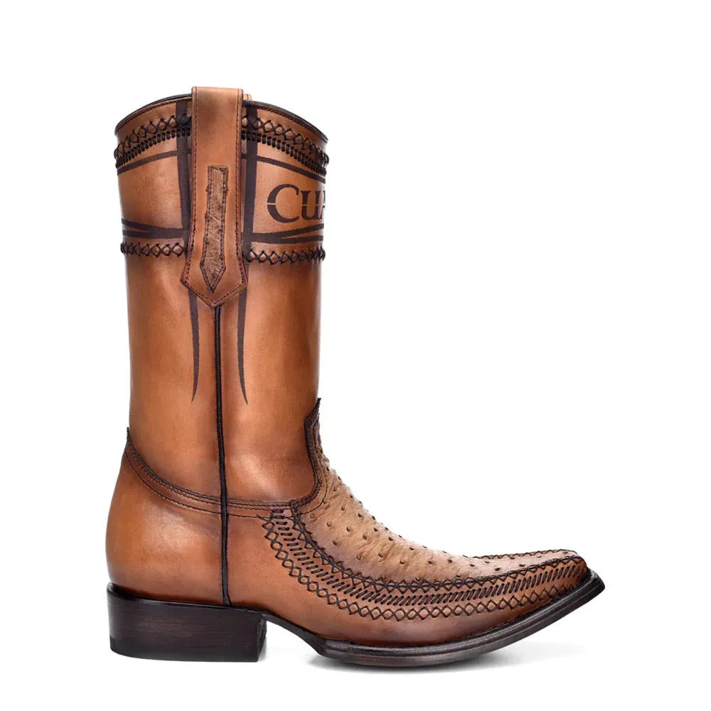 Handcrafted Western Boots for Men: Luxury Ostrich Leather Boots with Narrow Square Toe - Men Cuadra Boot CU454