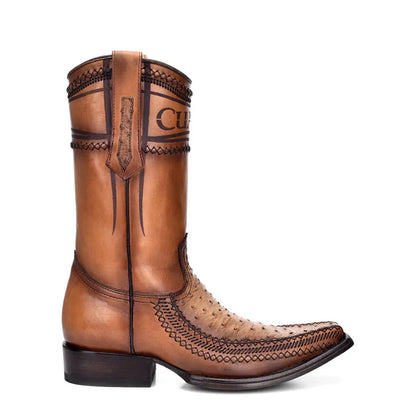 Handcrafted Western Boots for Men: Luxury Ostrich Leather Boots with Narrow Square Toe - Men Cuadra Boot CU454