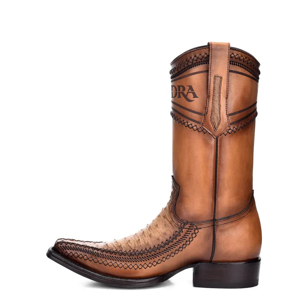 Handcrafted Western Boots for Men: Luxury Ostrich Leather Boots with Narrow Square Toe - Men Cuadra Boot CU454