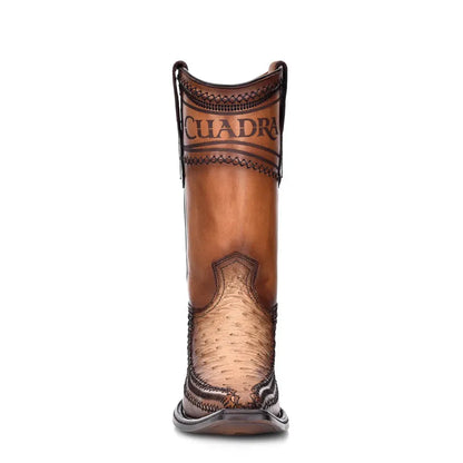 Handcrafted Western Boots for Men: Luxury Ostrich Leather Boots with Narrow Square Toe - Men Cuadra Boot CU454