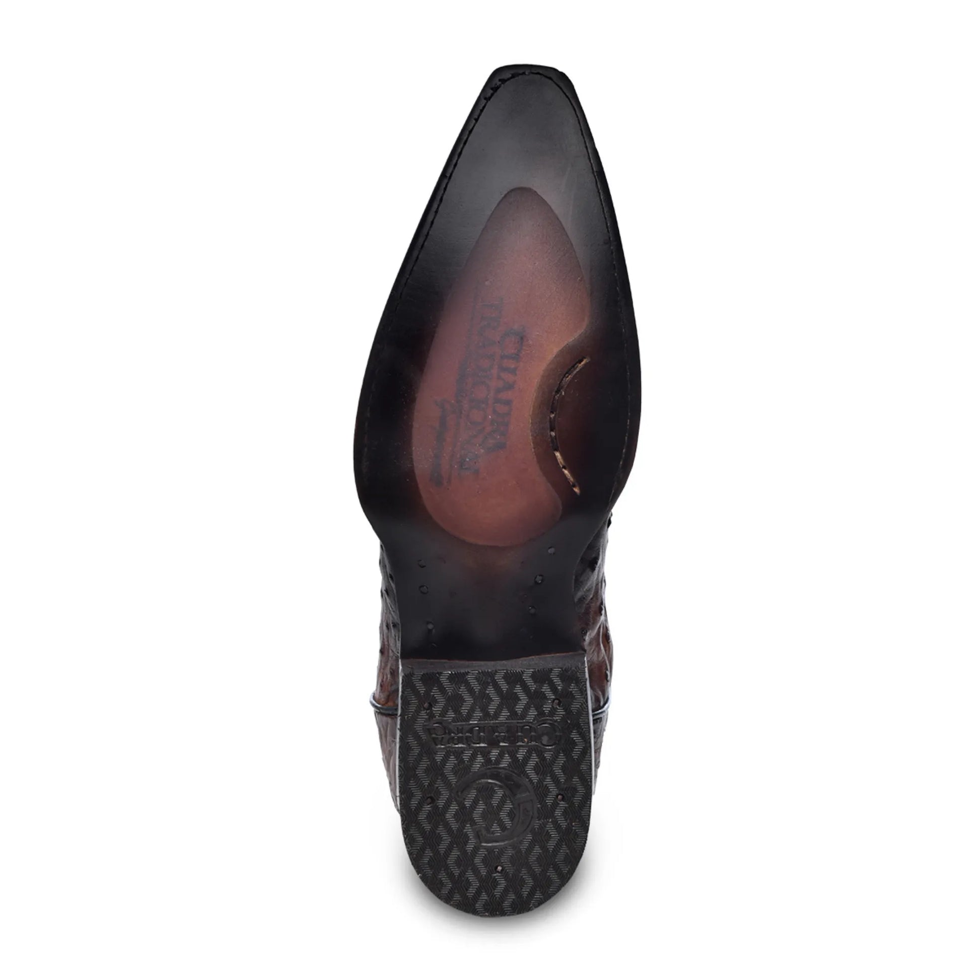 Brown Ostrich Boots for Men: Western Style, Snip Toe, Easy Slip On - Men Cuadra Boot CU839 - El Rodeo Western Boutique