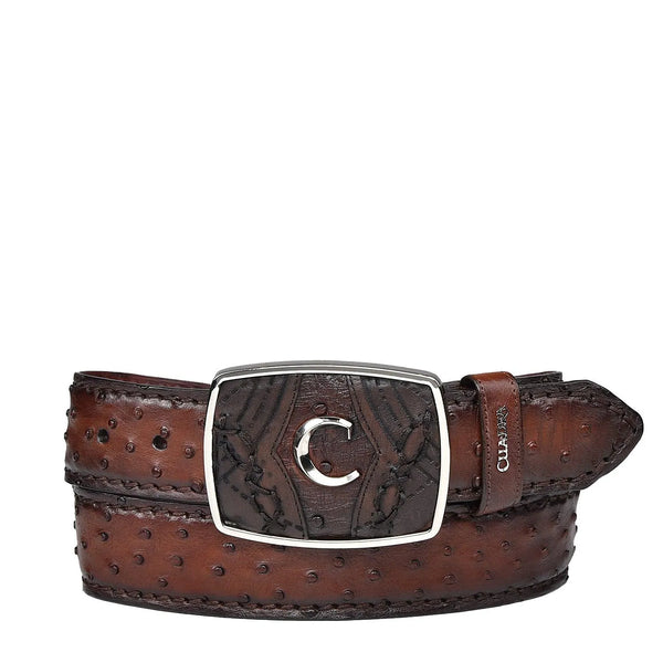 Ostrich Full Quill Belt - Men Cuadra Belt BC353 - El Rodeo Western Boutique