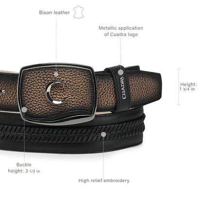 Men Cuadra American Bison Belt BC473