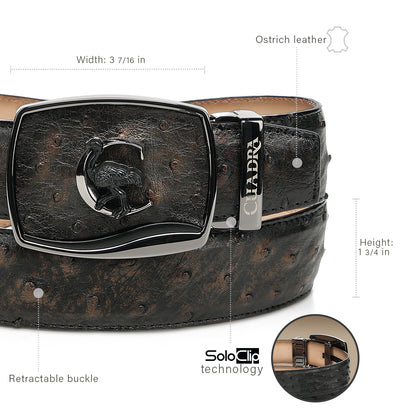 Men Cuadra Ostrich Belt BC478