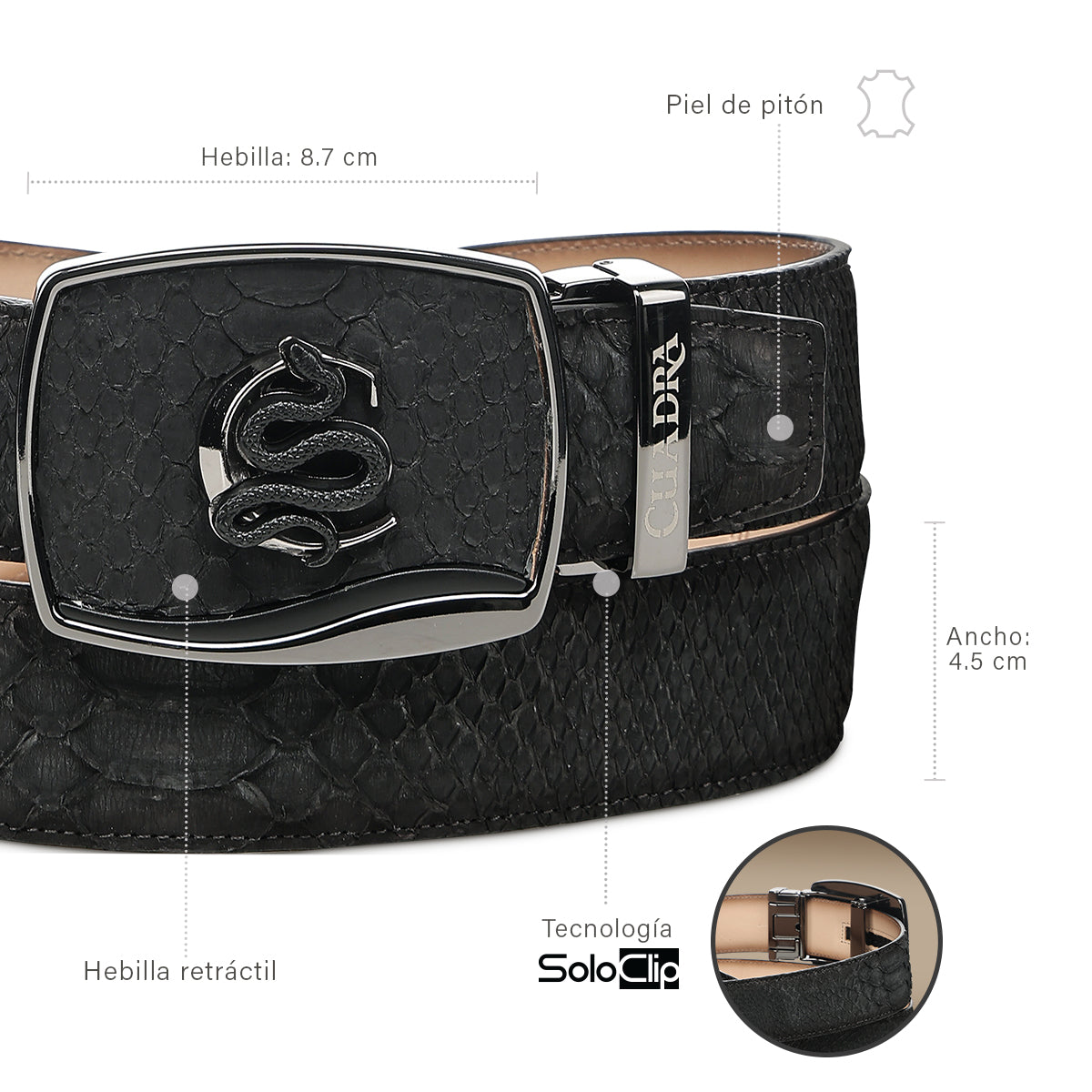 Men Cuadra Python Belt BC483