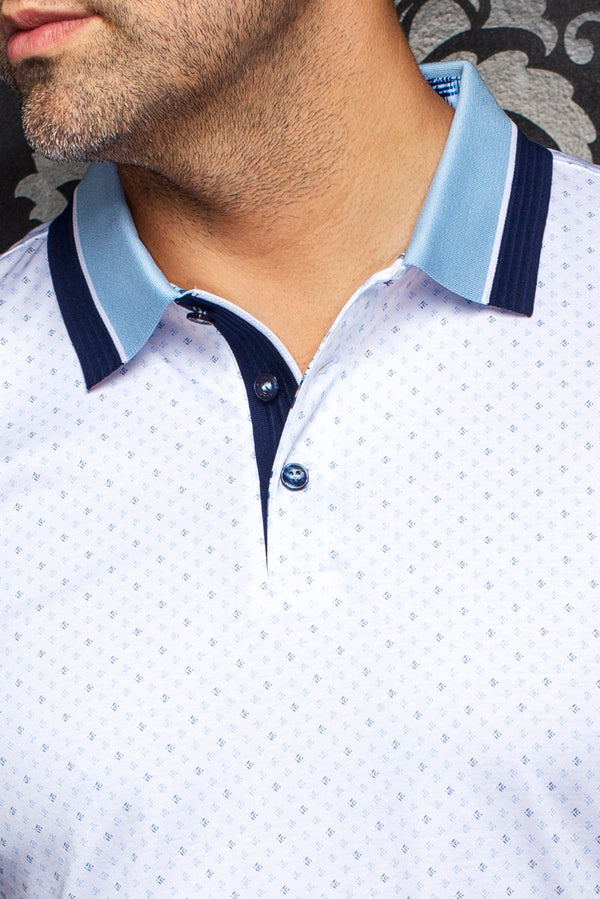 Men Au Noir Polo Darren White Blue