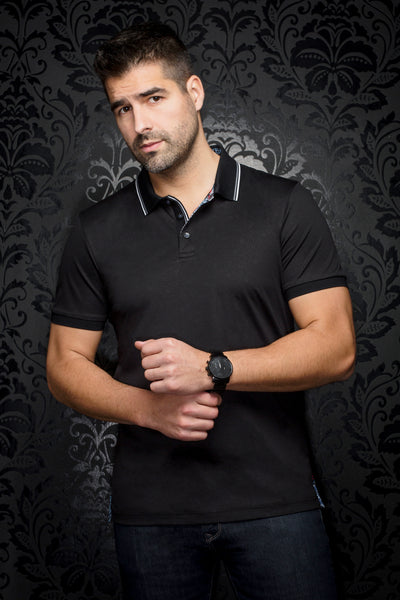Men Au Noir Polo Dellario Black