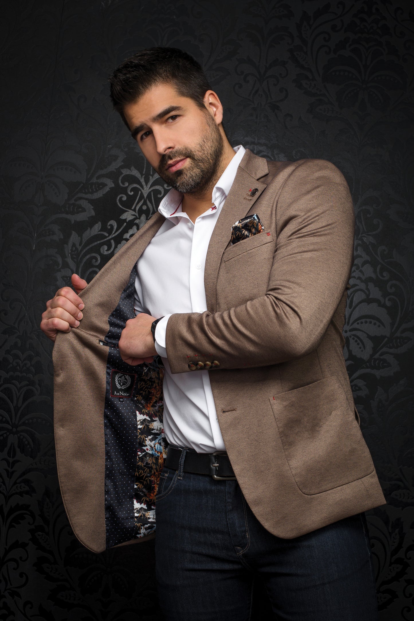 Men Au Noir Blazer Delon Tobacco