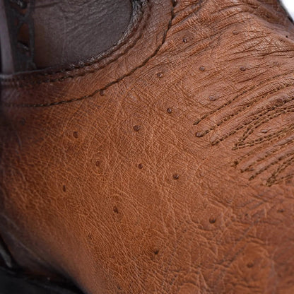 Ostrich Boots for Men: Brown Exotic Leather Cowboy Fashion - Men Cuadra Boot CU462 - El Rodeo Western Boutique