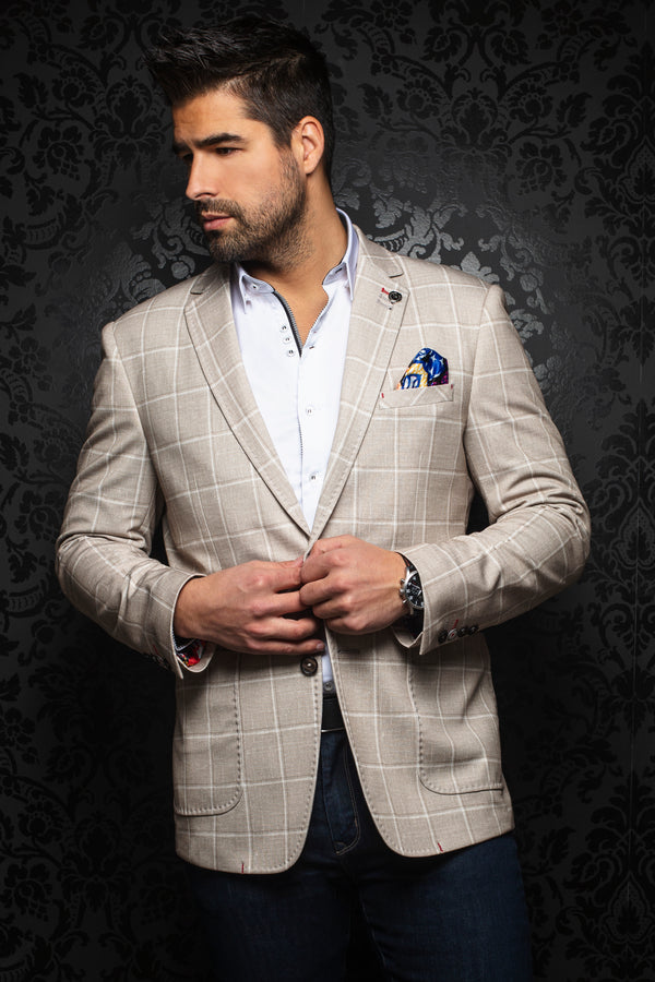 Men Au Noir Blazer Dustin Beige