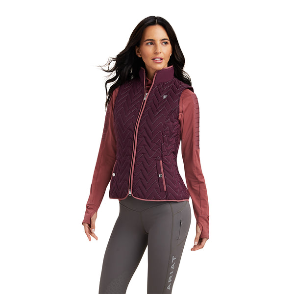Women Ariat Vest Ashley Mulberry Bro 10041284