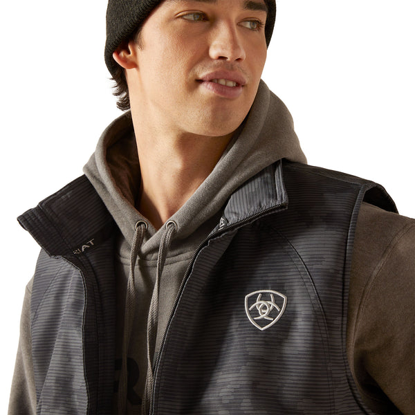 Men Ariat Vest Team Logo Ebony Camo 10046719