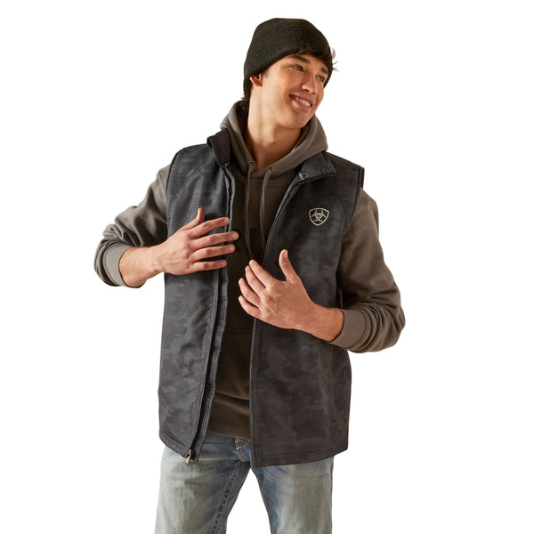 Men Ariat Vest Team Logo Ebony Camo 10046719