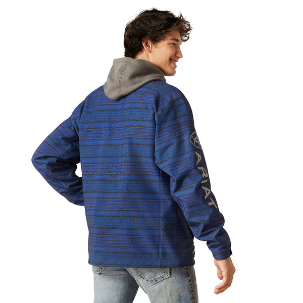 Men Ariat Jacket Softshell Logo Blue 10046789